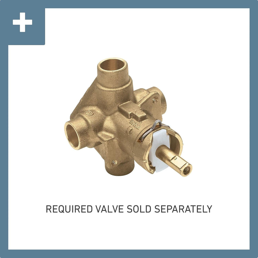 Moen TS2712BL90 Degree Posi-Temp Modern Shower Only Trim Kit, Valve Required
