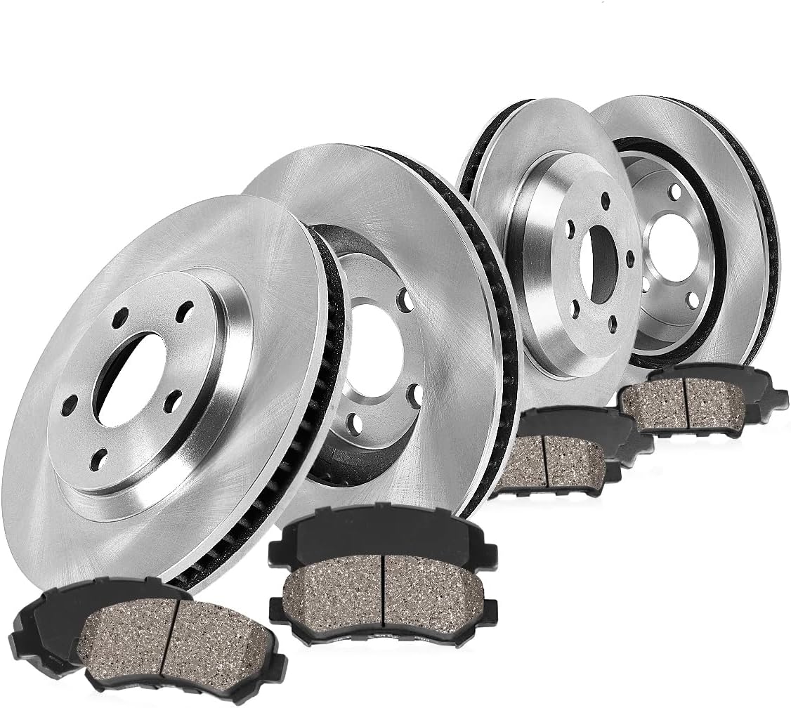 Callahan Brake Parts Front and Rear Brake Kit For Buick Rainier 2006-07 |Chevrolet Trailblazer 2006-09 |GMC Envoy 2006-09 - Disc Rotors with Semi Metallic Brake Pads, EBYK011430