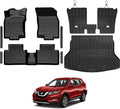 Floor Mats for Nissan Rogue 2014-2020, All Weather Floor Mats Trunk Cargo Liner and Door Sill Guards Accessories, Full Coverage Set (Not for Sport)