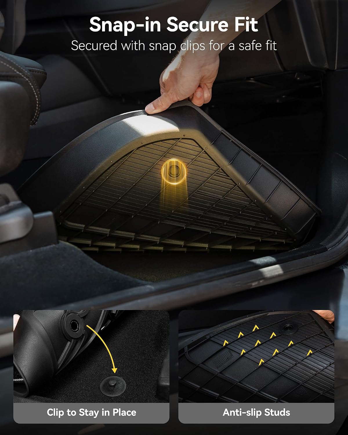 3W Floor Mats & Cargo Liner for Mercedes Benz GLE 2020-2026 350/450/53 AMG (Fit 5 Seats, Not for Coupe), TPE All Weather Protection Anti-Slip Car Full Set Floor Liners Custom Accessories