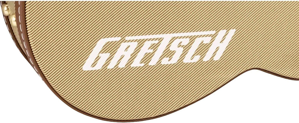 Gretsch Tweed Hardshell Case for Baritone Bass Guitar Bundle with Cable, Strap, and Picks