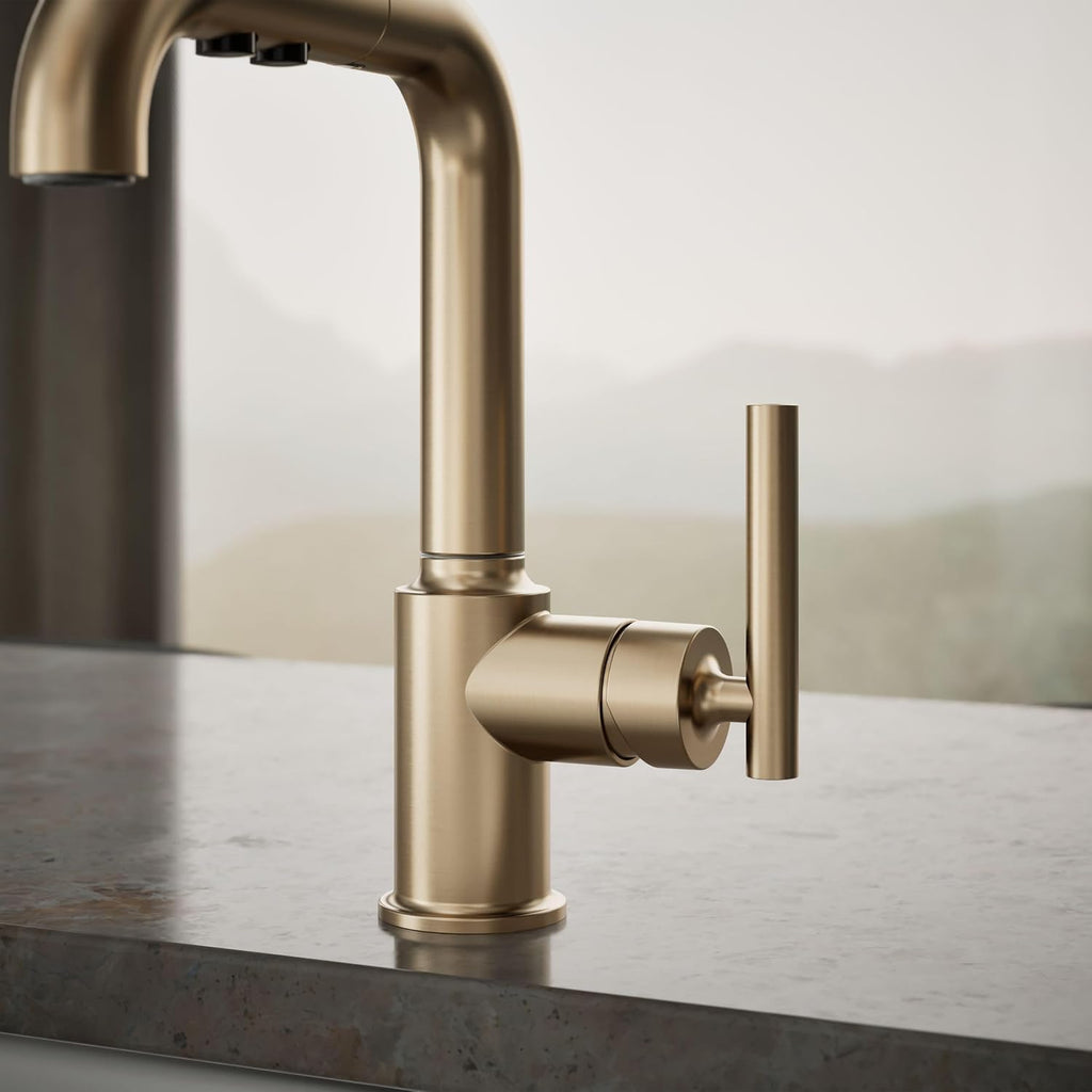 KOHLER Purist Pull-Out Kitchen Sink Faucet With Three-Function Sprayhead
