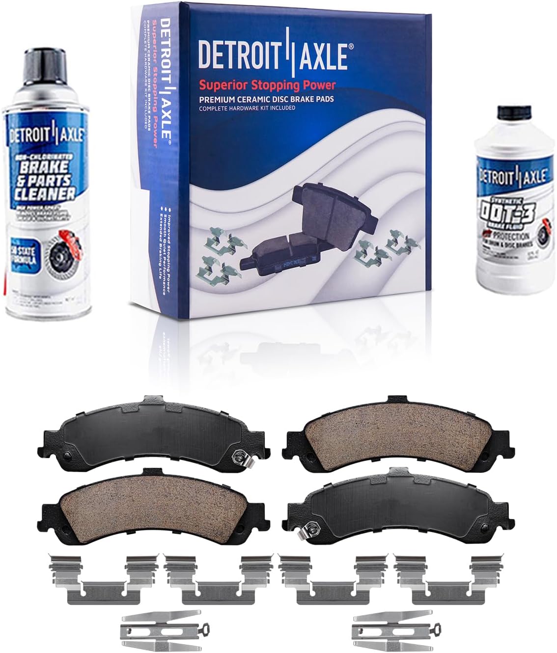 Detroit Axle - Brake Kit for Chevy Silverado Suburban Avalanche GMC Sierra 1500 Tahoe Yukon Cadillac Escalade 12' inch Front and 12.99' inch Rear Drilled Brake Rotor Ceramic Brakes Pads Replacement