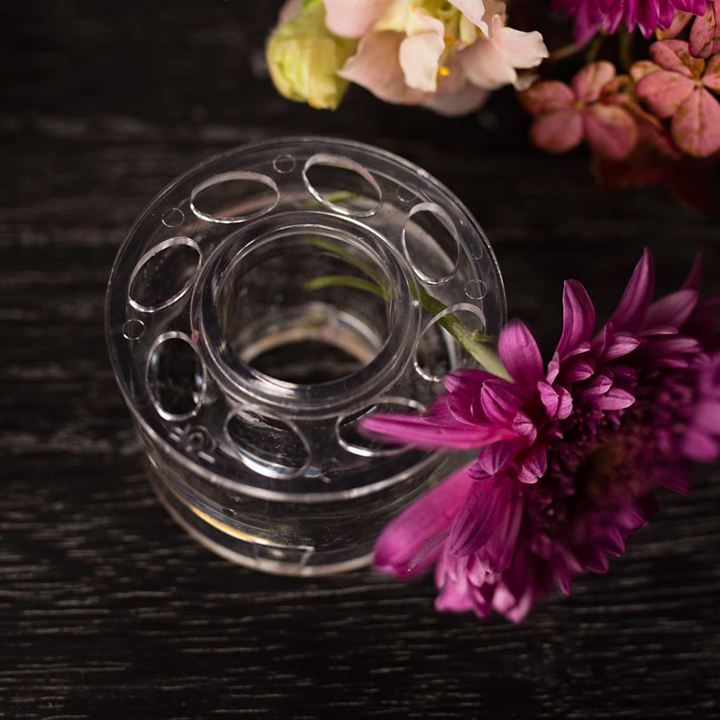 Floral Genius Case of 72 Candle Ring Vases 2-5/8' Diameter for Fresh and Artificial Flowers | Easy to Use | Water-Tight, Dishwasher Safe, Resuable Taper Candle Flower Frog Arrangement | USA Made