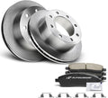 A-Premium 12.83 inch(326 mm) Rear Vented Disc Brake Rotors + Ceramic Pads Kit Compatible with Select Ford Models - Excursion 00-05, For F-250 Super Duty 99-04, For F-350 Super Duty 99-04, 6-PC Set