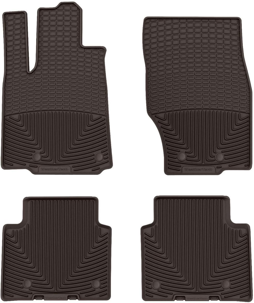 WeatherTech All-Weather Floor Mats for Jeep Grand Cherokee 4xe, Grand Cherokee L, Grand Cherokee - 1st & 2nd Row (W614CO-W615CO), Cocoa