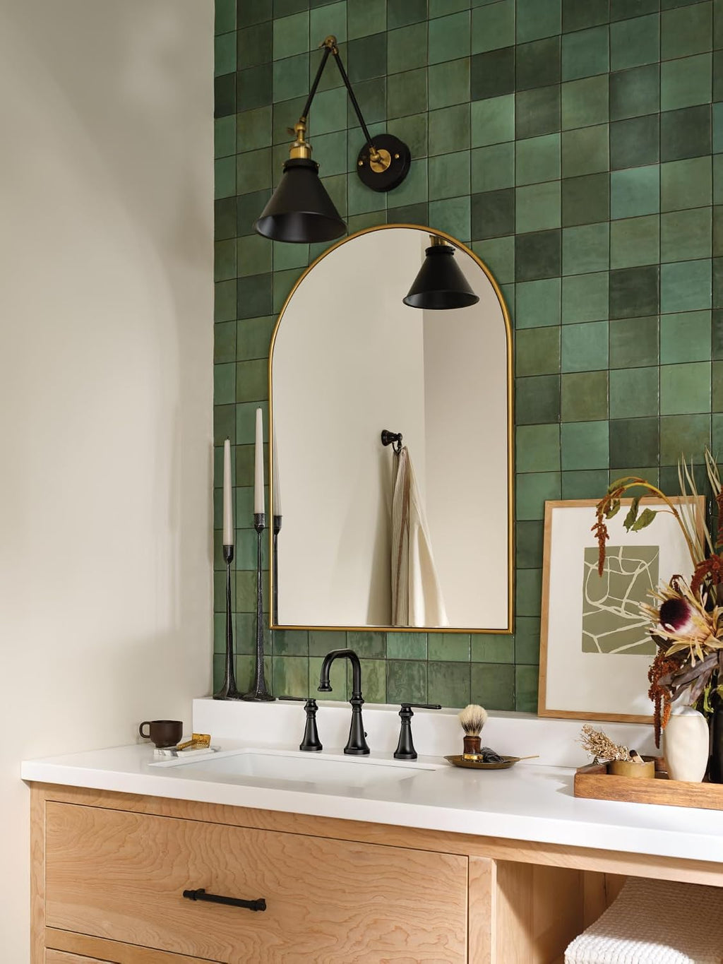 Moen TS44102BL Colinet Traditional Two-Handle Widespread High-Arc Bathroom Faucet with Lever Handles, Valve Required, Matte Black