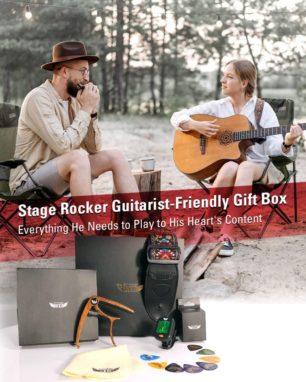 SIGMA 36.5' Acoustic Electric Guitar + Guitar Accessories Gift Box
