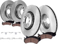 Detroit Axle - Brake Kit for 2003-2014 Volvo XC90 Disc Brake Rotors Ceramic Brakes Pads 2004 2005 2006 2007 2008 2009 2010 2011 2012 2013 Replacement : 13.23' inch Front and 12.13' inch Rear Rotor