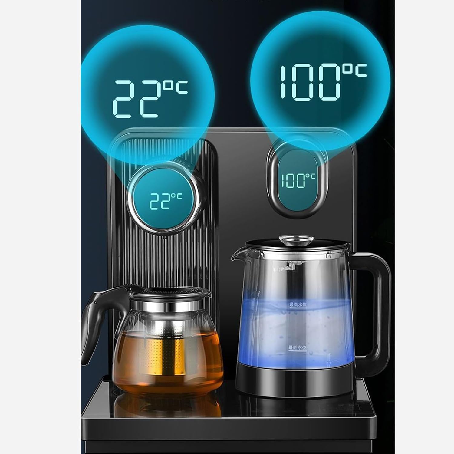 hot water dispensers Tea Bar Machine Remote Control Water Dispenser Household Automatic Desktop New Intelligent Cold and Hot Down Bucket Machine instant hot water dispenser (Color : A, Size : Warm)