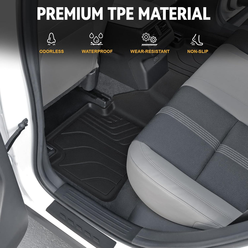 Floor Mats for Mazda CX-50 2023-2026, All Weather Floor Mats Trunk Cargo Liner with Backrest Protectors and Door Sill Guards Accessories, Full Coverage Set (Fit Gas Models)