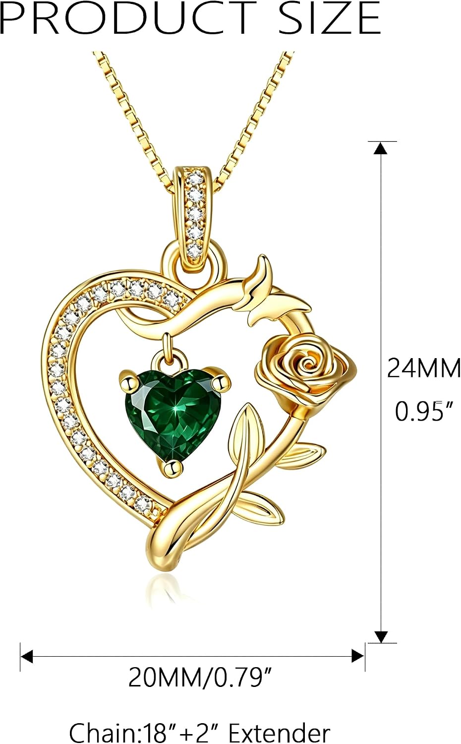 HeartMelody Heart Necklaces for Women Gold,14k 18K White Gold Plated Dainty Rose Butterfly Necklace with Garnet Birthstone Pendant Necklace Everyday Jewelry Birthday Christmas Gifts for Women Mom Her