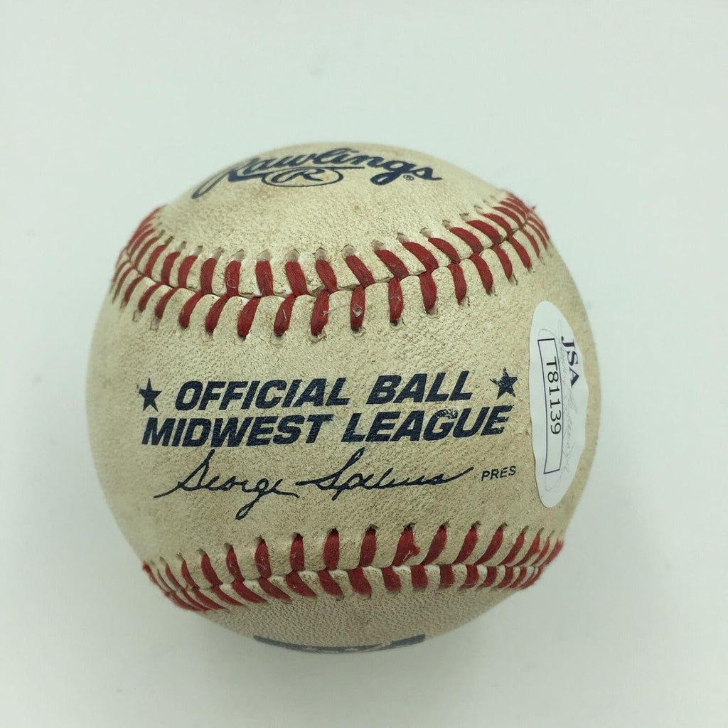 2013 Carlos Correa Pre Rookie Signed Game Used Minor League Baseball JSA COA - MLB Game Used Baseballs