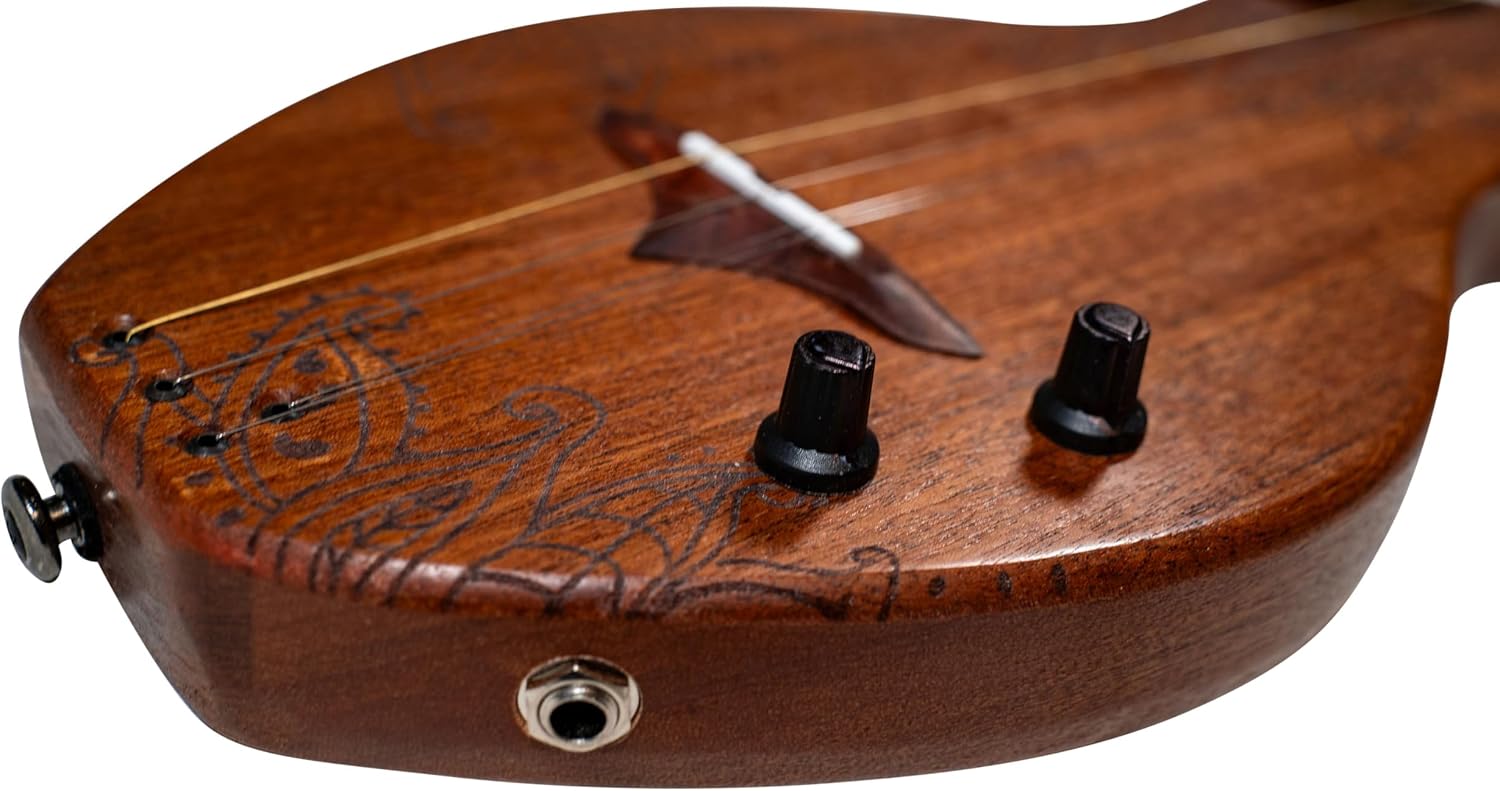 Boondocker D2 Sapele Dulcimer Electric/Acoustic 4-String w/Henna Top