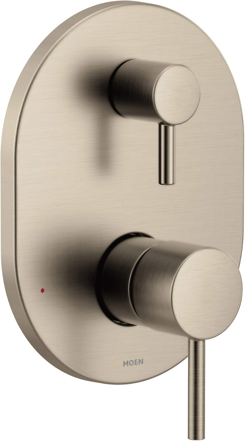 Moen Align M-CORE 3-Series 2-Handle Shower Faucet Trim Kit, Valve Required, Tub and Shower Trim with Lever Handles, Brushed Nickel, UT3290BN