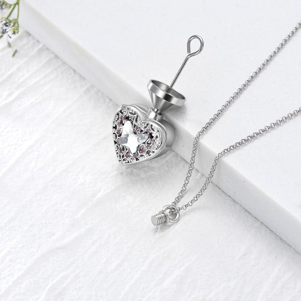 Dorunmo Personalized Heart Urn Locket Necklace for Ashes and Pictures 925 Sterling Silver Customized Locket Memorial Keepsake Cremation Jewelry for Ashes for Women Men Keep Someone Near to You