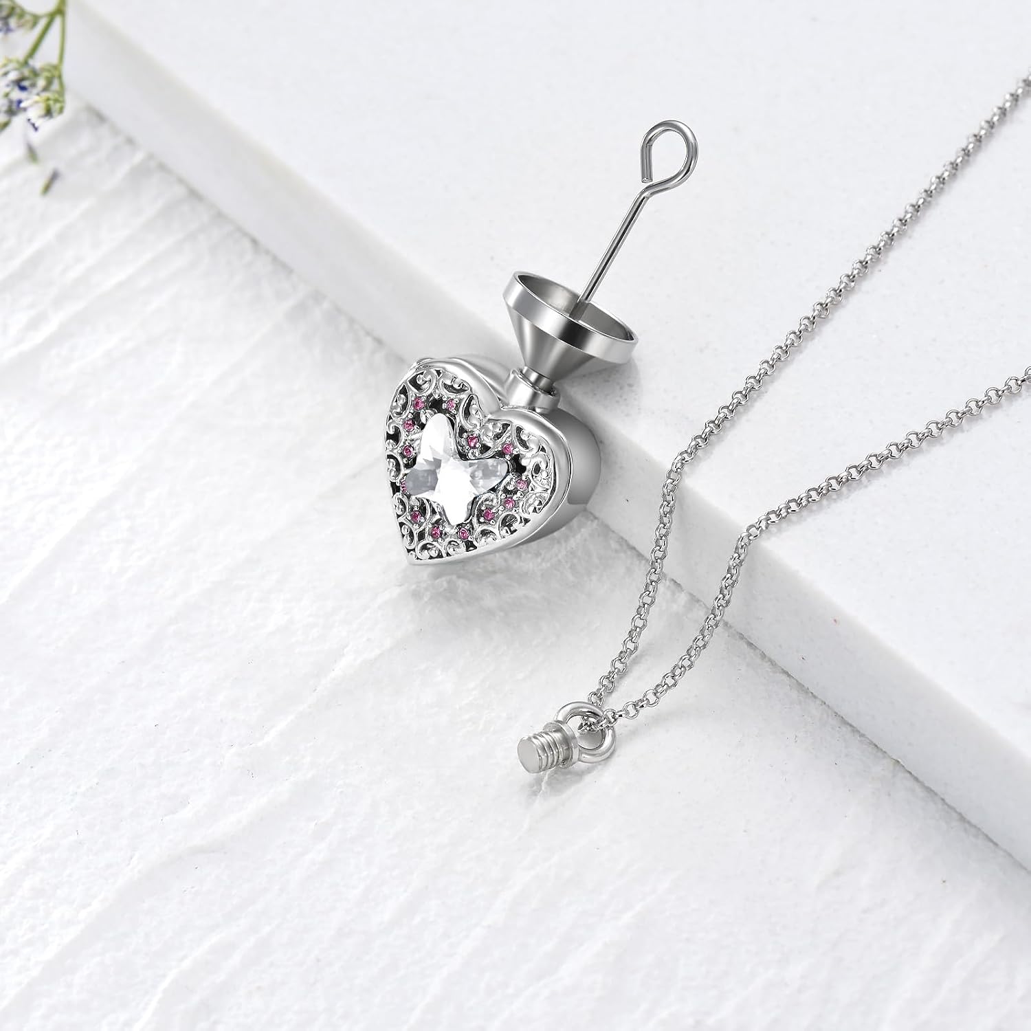 Dorunmo Personalized Heart Urn Locket Necklace for Ashes and Pictures 925 Sterling Silver Customized Locket Memorial Keepsake Cremation Jewelry for Ashes for Women Men Keep Someone Near to You