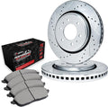 R1 Concepts Rear Brake Kit Fits 2010-2023 Lexus GX460; 2010-2024 Toyota 4Runner; 2010-2014 Toyota FJ| Off-Road/Tow Brake Pads and Drilled Slotted Brake Rotors| 12.3' Rear