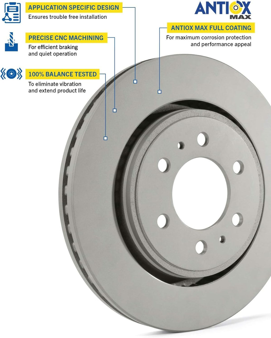 Goodyear | Premium Rear Rotors (2) and Brake Pads (4) for Chrysler 300 (2005-2020); Dodge Challenger (2009-2020); Charger (2006-2020); Magnum (2005-2008).