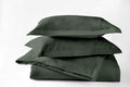 Dormisette Luxury German Flannel Sheets & Pillowcases Set, Warm Breathable Cotton Flannel Bedding with Deep Pockets, Brushed for Extra Softness, Oeko-Tex (Dark Green, Queen (U.S. Standard))