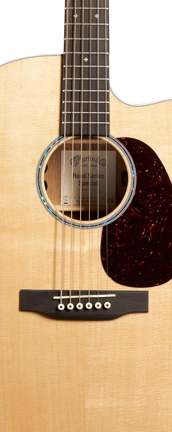 Martin DC-13E Modern Road Series Acoustic-Electric Guitar – Spruce Top & Koa Fine Veneer | Gloss Finish | E1 Electronics with Built-In Tuner | Ratio® Tuners | Softshell Case Included (Right)