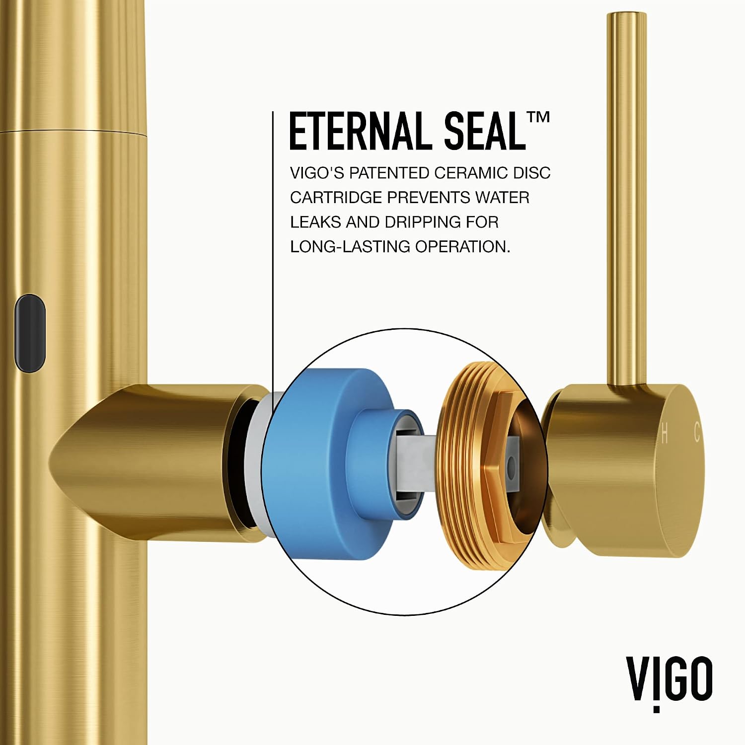 VIGO Greenwich Single-Handle Pull-Down Sprayer Kitchen Faucet with Touchless Sensor in Matte Brushed Gold VG02029MGS