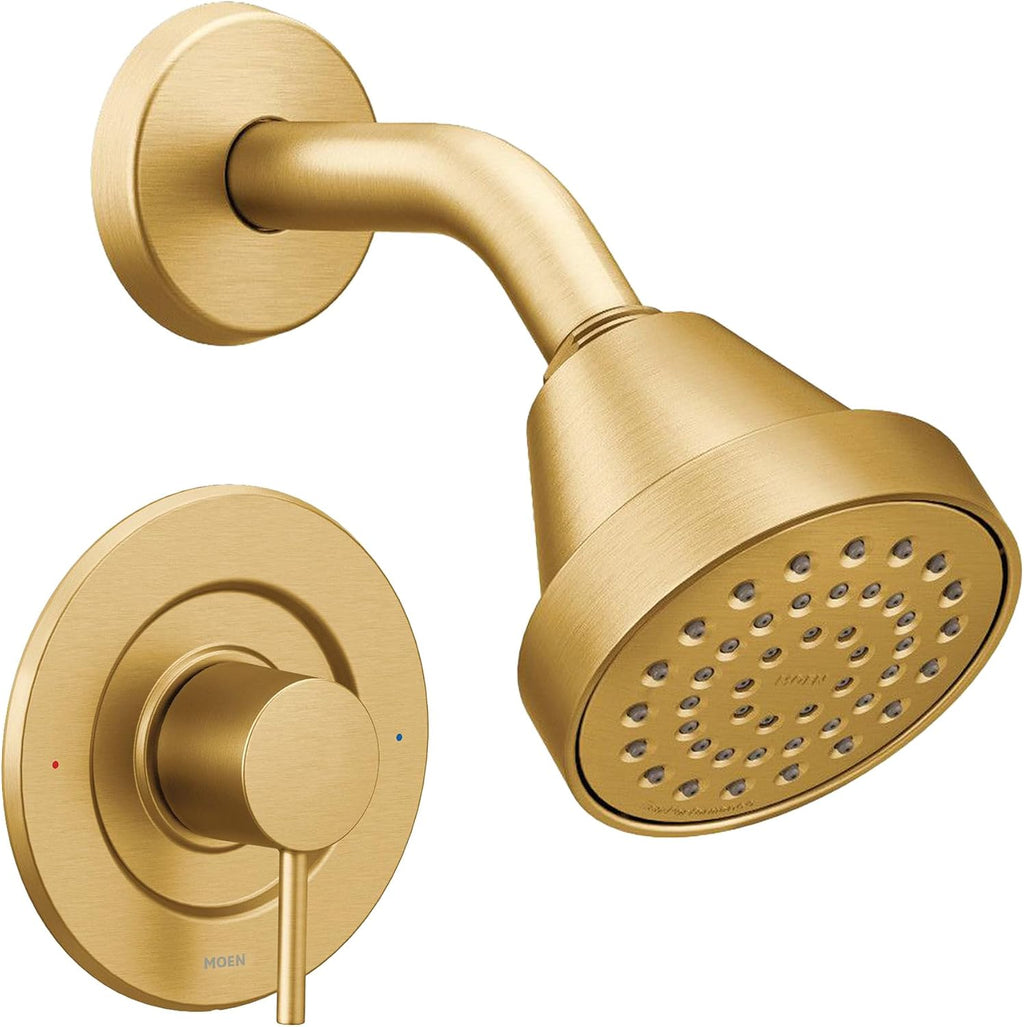 Moen Align Brushed Gold Posi-Temp Pressure Balancing Eco-Performance Modern Shower Trim Kit, Valve Required, T2192EPBG