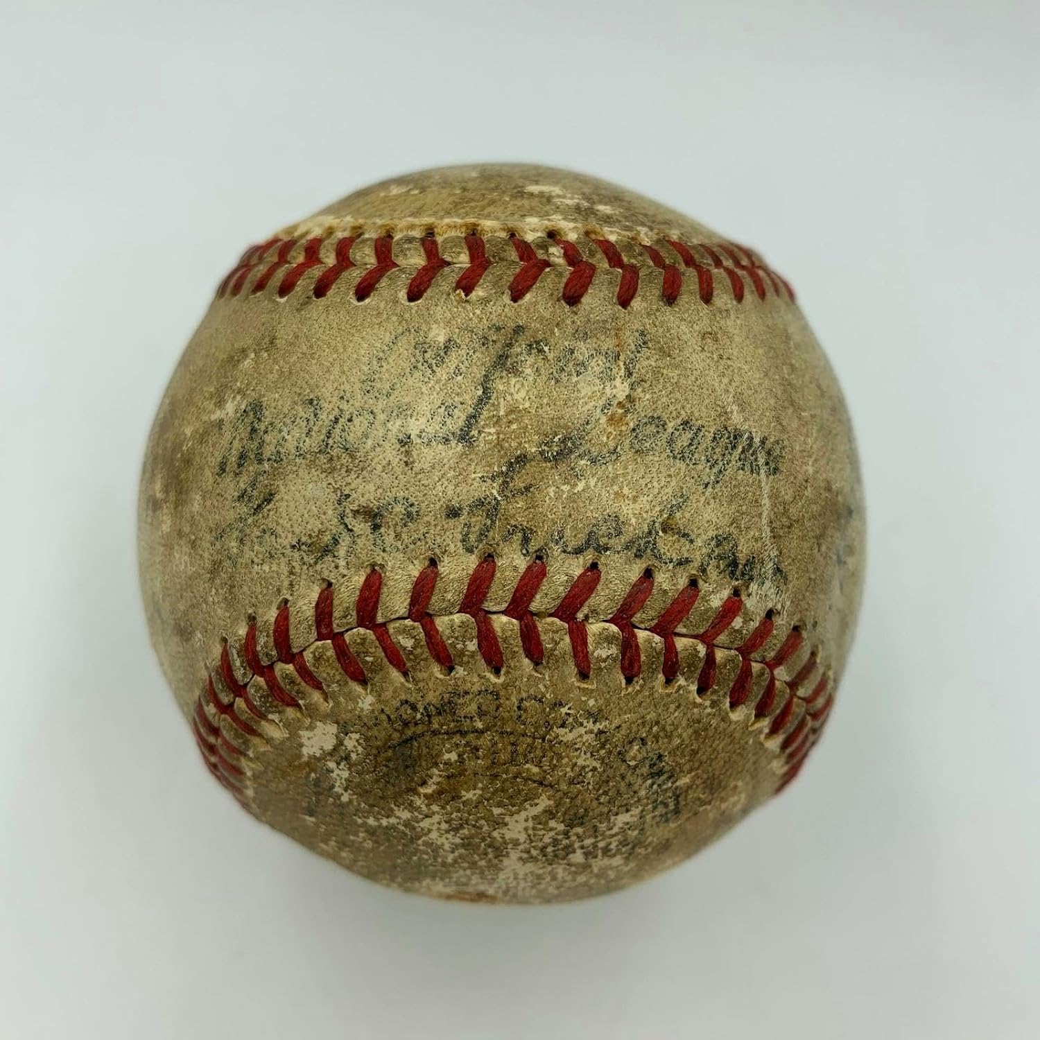 1937 Billy Jurges Chicago Cubs Game Used Actual Hit Baseball With Glove JSA COA - MLB Game Used Baseballs