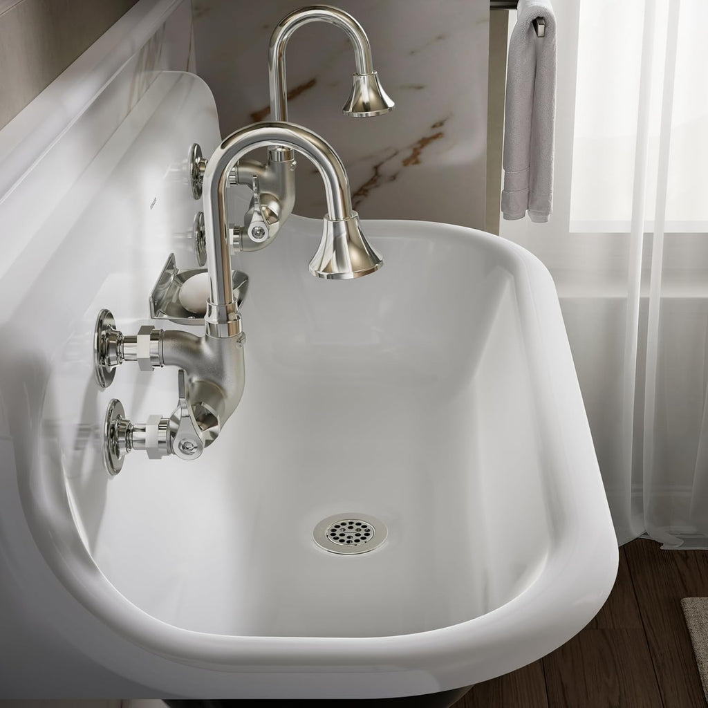 Kohler K-730T70-4AJR-SR Triton Bowe Cannock Bathroom Sink Faucet, Vibrant Bright Nickel