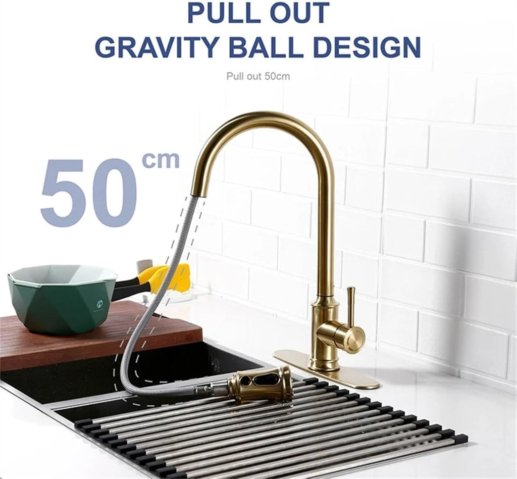 Smart Touch Kitchen Faucet Sensor Mixer Tap Pull Down Spray Swivel Deck Mount Hot Cold Water Single Handle(Matt Black)
