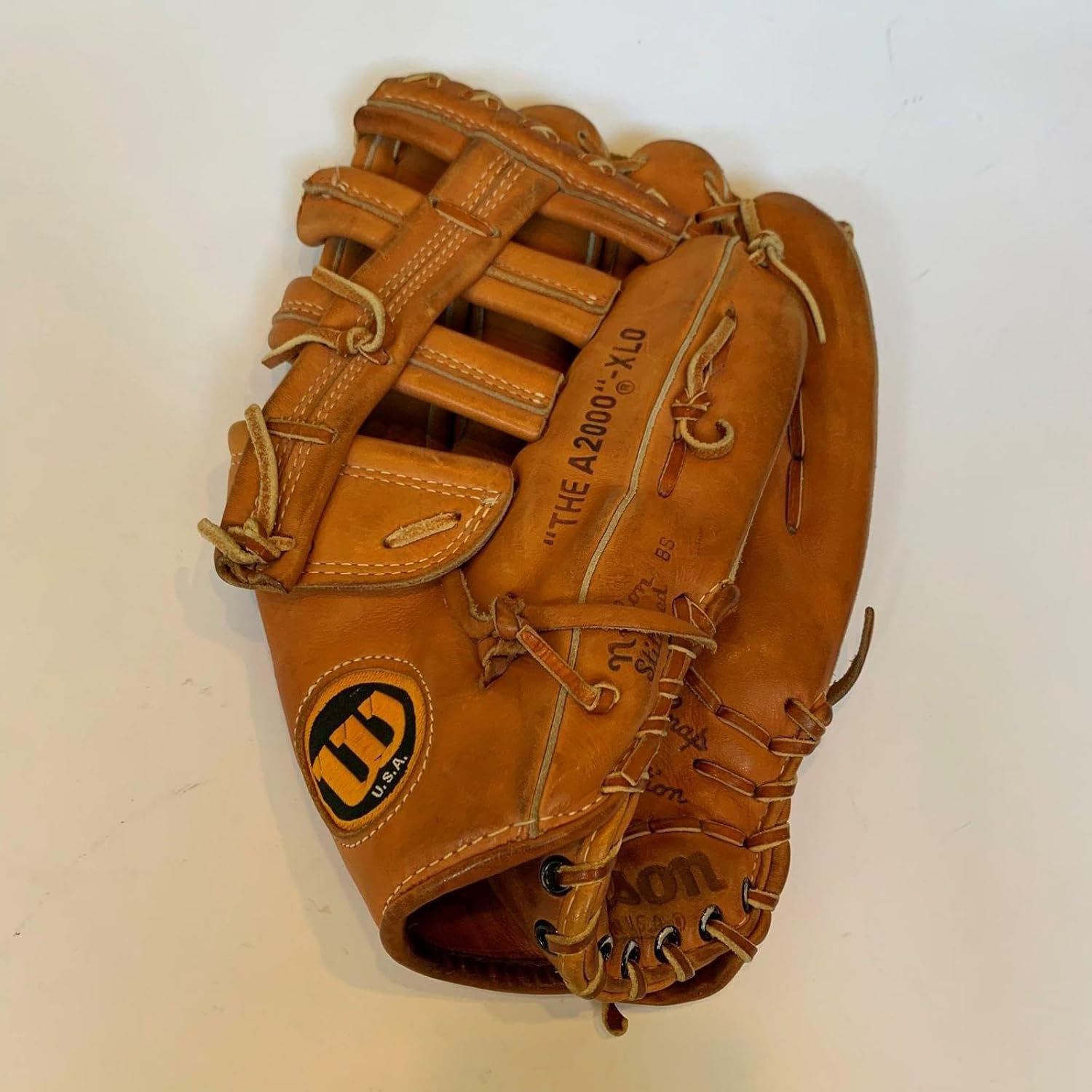 Rare Len Barker 1979 Signed Game Used Baseball Glove With PSA DNA COA - Autographed MLB Gloves