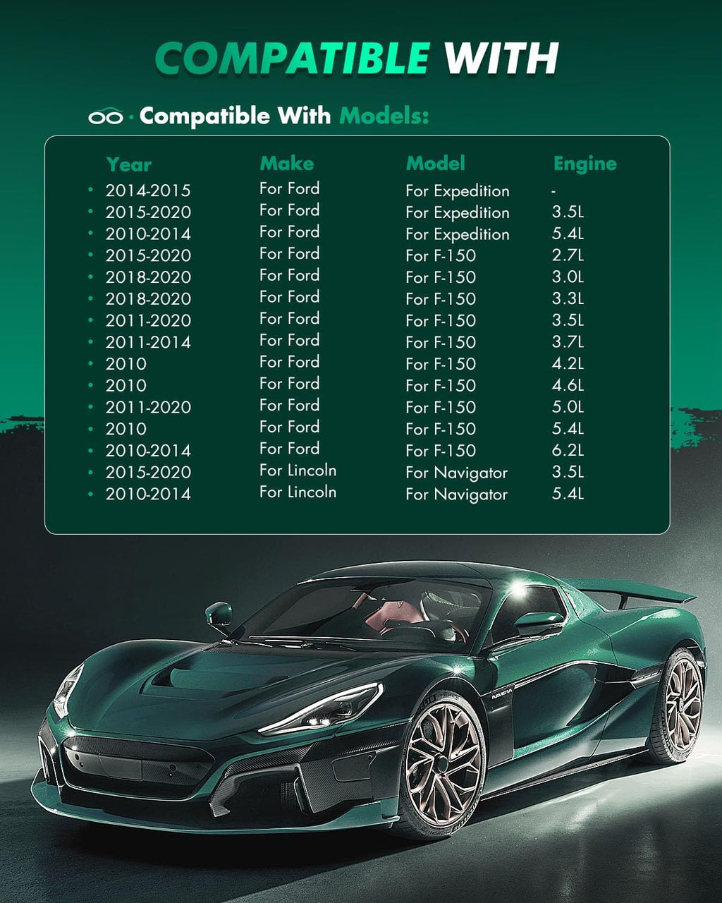 SCITOO Front 13.78' Brake Pads and Rotors Kits Fit For Ford For F-150 2010-2020,For Ford For Expedition 2010-2021,For Lincoln Navigator 2010-2021