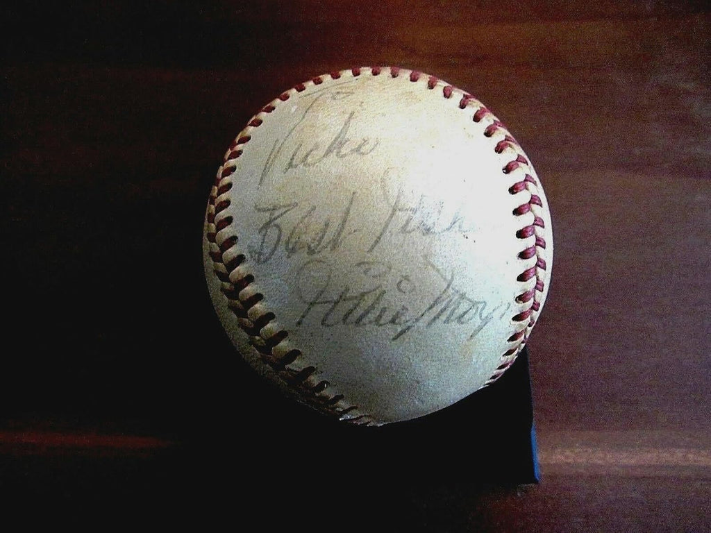 Willie Mays Best Wishes Ny Giants Hof Signed Auto Vintage Giles Baseball Psa/dna - MLB Game Used Baseballs