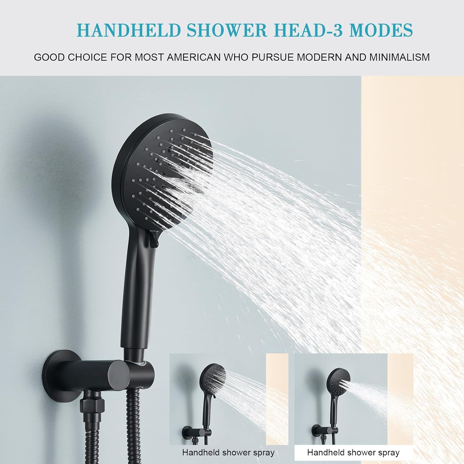 Matte Black Shower System, High Pressure Shower Faucets Sets Complete Has 12 Inches Matte Black Shower Head and Handle Set, Shower Fixtures with Brass Valve for Bathroom