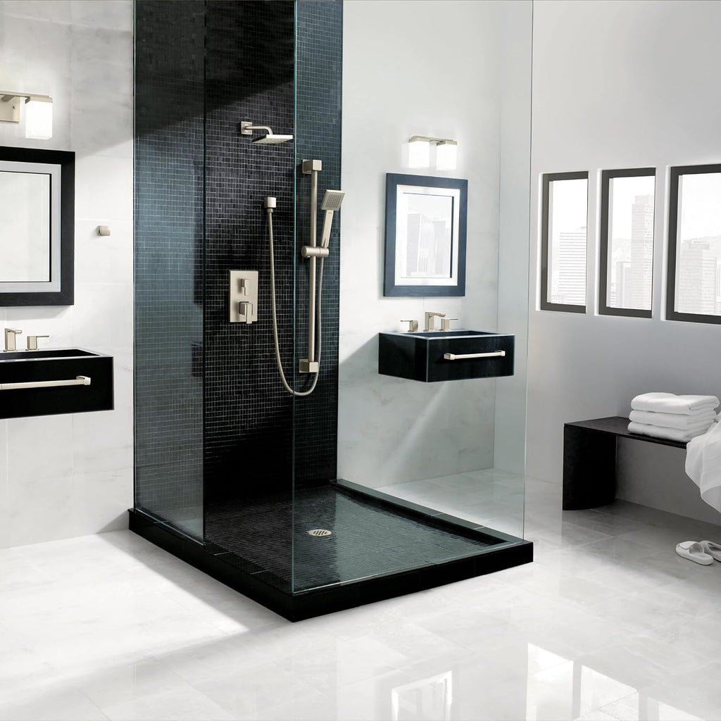 Moen UTS9011BN 90 Degree M-CORE 3-Series 2-Handle Shower Trim with Integrated Transfer Valve, Valve Required, Brushed Nickel