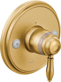 Moen Weymouth Brushed Gold ExactTemp Thermostatic Valve Shower Trim Kit, Valve Required, TS32110BG