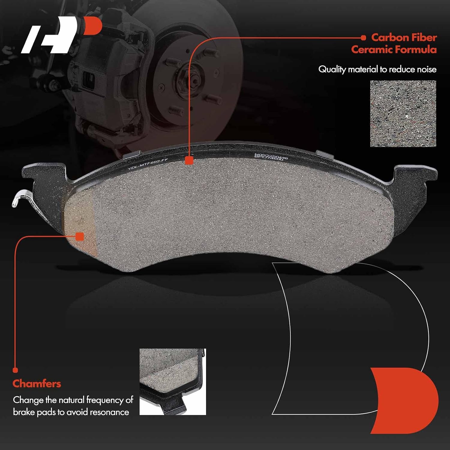 A-Premium 11.30 inch (287mm) Front Vented Disc Brake Rotors + Ceramic Pads Kit Compatible with Select Dodge Models - Dakota 1999, Durango 1998-1999, 6-PC Set