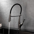 Kitchen Silicone Magnetic Suction Faucet Single Hole Single Handle Cold and Hot Double Control Basin Faucet(White)