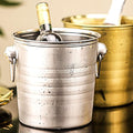 Stainless Steel Bar Ice Bucket Set, Included Tongs Great for Home Bar, Chilling Beer, Champagne and Wine