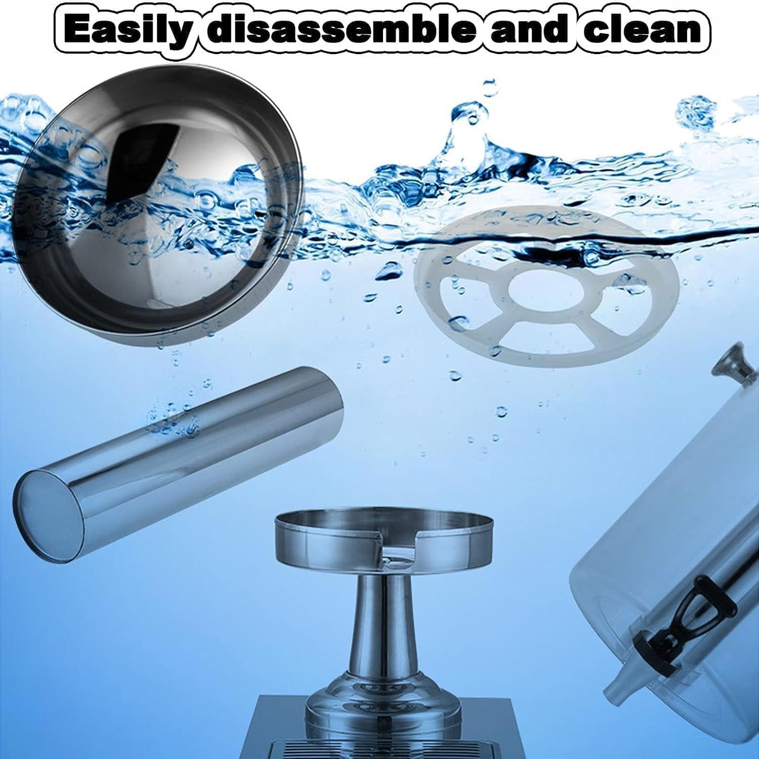 Commercial Cold Drink Machine, Stainless Steel Juice Dispensers, Glass Beverage Dispensers Machine with Faucet, for Hot Or Cold Drinks (Gold DoubleHead)