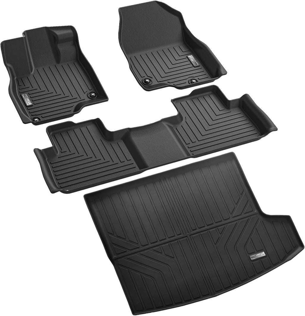 Floor Mats & Cargo Liner for Acura RDX 2026 2025 2024 2023 2022 2021 2020 2019,1st 2nd Row with Trunk Mat,TPE All Weather Protection Slush Floor Liner Black