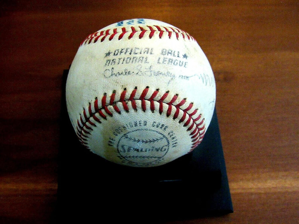 Topps Ken Holtzman Cubs Win #1 1971 Signed Auto Game Used Feeney Onl Baseball Jsa Rare - Mlb Game Used Baseballs