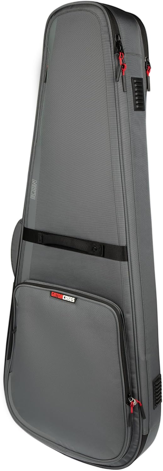Gator Cases ICON Series Premium Weather Resistant Gig Bag for 335-Style TSA Luggage Lock-Friendly Zipper Pulls, Grey (G-ICON335-GRY)