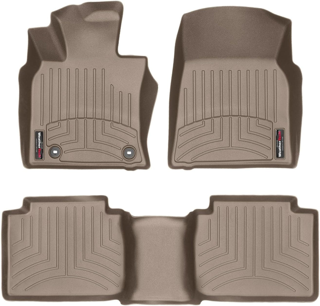 WeatherTech Custom Fit FloorLiners for Toyota Camry, Camry, 1st & 2nd Row (451230-1-2), Tan