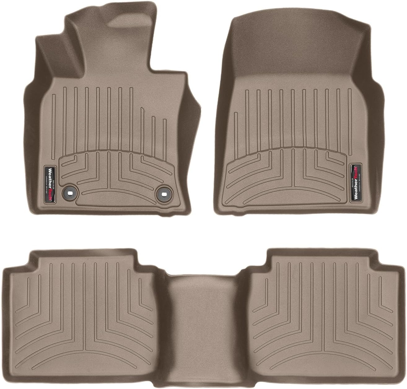 WeatherTech Custom Fit FloorLiners for Toyota Camry, Camry, 1st & 2nd Row (451230-1-2), Tan