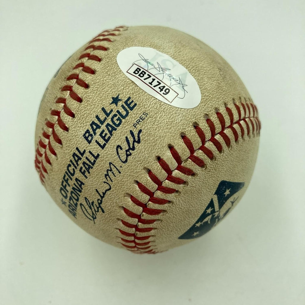 Historic Bryce Harper MLB Debut 10-20-2010 Signed Game Used Baseball JSA COA - MLB Autographed Game Used Baseballs