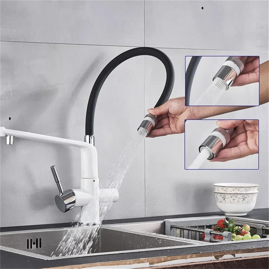 Purified Kitchen Faucet Spray Stream Modes Click Button Drink Water Hot Cold Filter Mixer Tap(White)