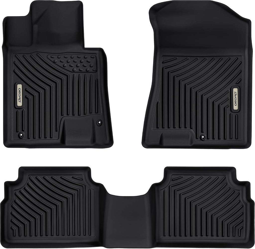 OEDRO Floor Mats Fit for 2020-2024 Hyundai Sonata / 2021-2025 Kia K5 (Only FWD Models), All Weather Custom Fit Car Floor Liners Includes Front & Rear Floor Liner Set, Black