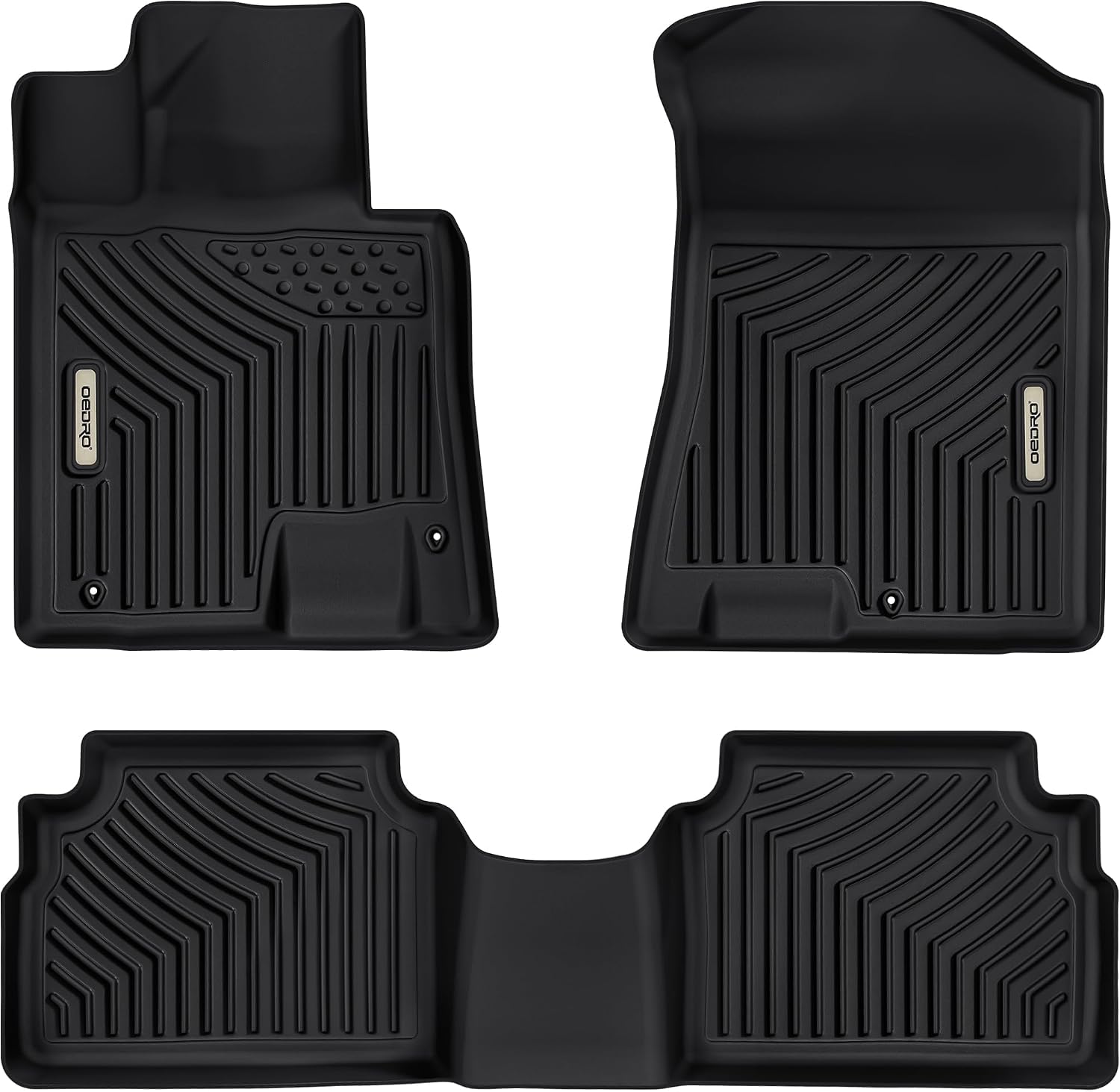 OEDRO Floor Mats Fit for 2020-2024 Hyundai Sonata / 2021-2025 Kia K5 (Only FWD Models), All Weather Custom Fit Car Floor Liners Includes Front & Rear Floor Liner Set, Black