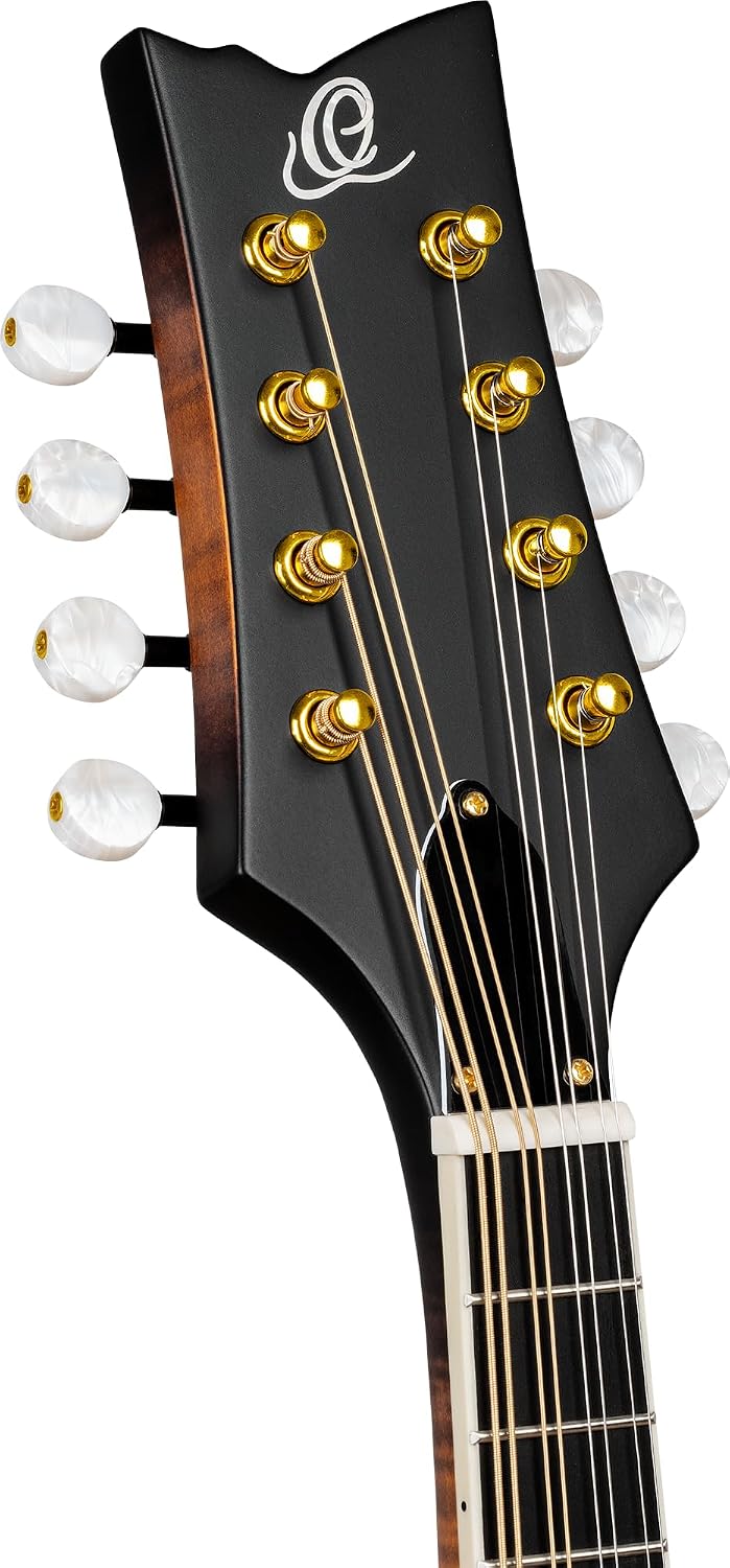 Ortega All Solid F-Style Acoustic-Electric Mandolin w/Pro gig bag, Antique Violin Oil (RMFE100AVO)